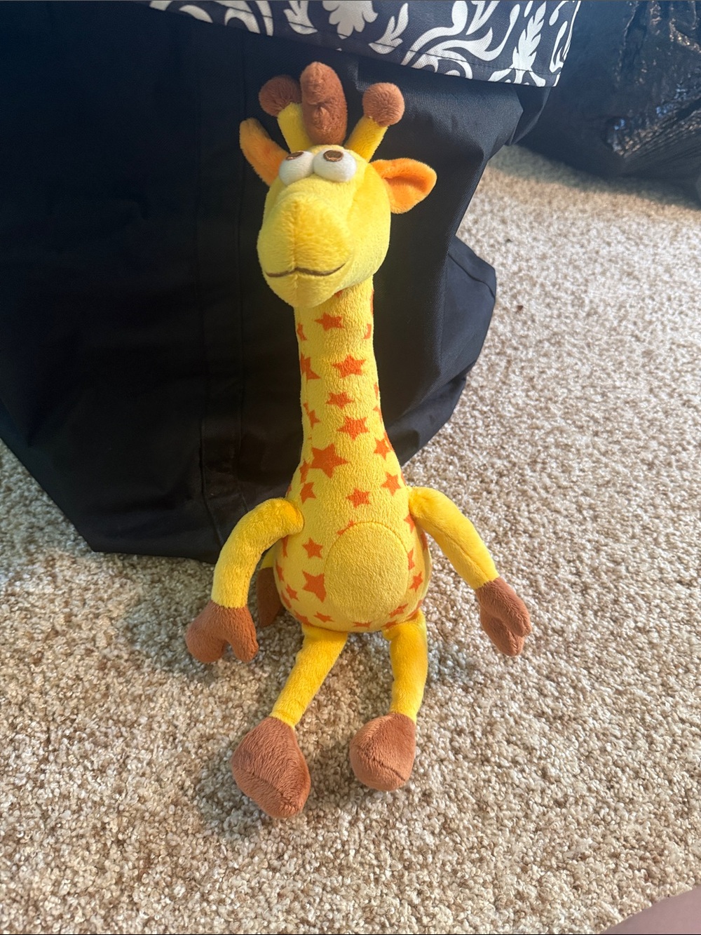 Yellow Star-Pattern Giraffe Plush Toy for Kids